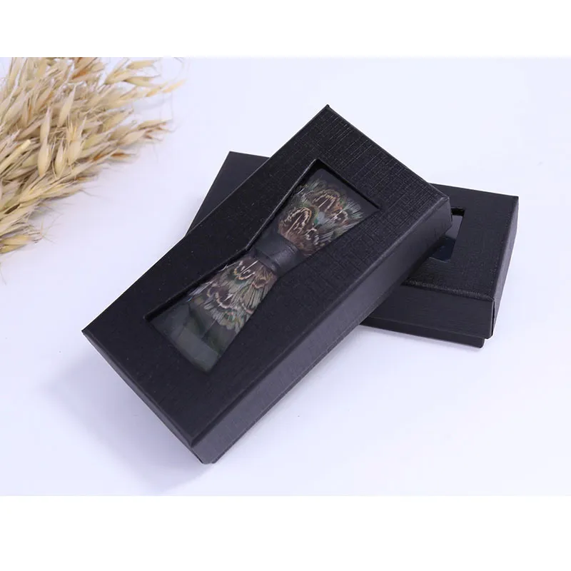 Electric Feather Bow Tie & Lapel Pin Set - Unique Fort Worth Gift for Men