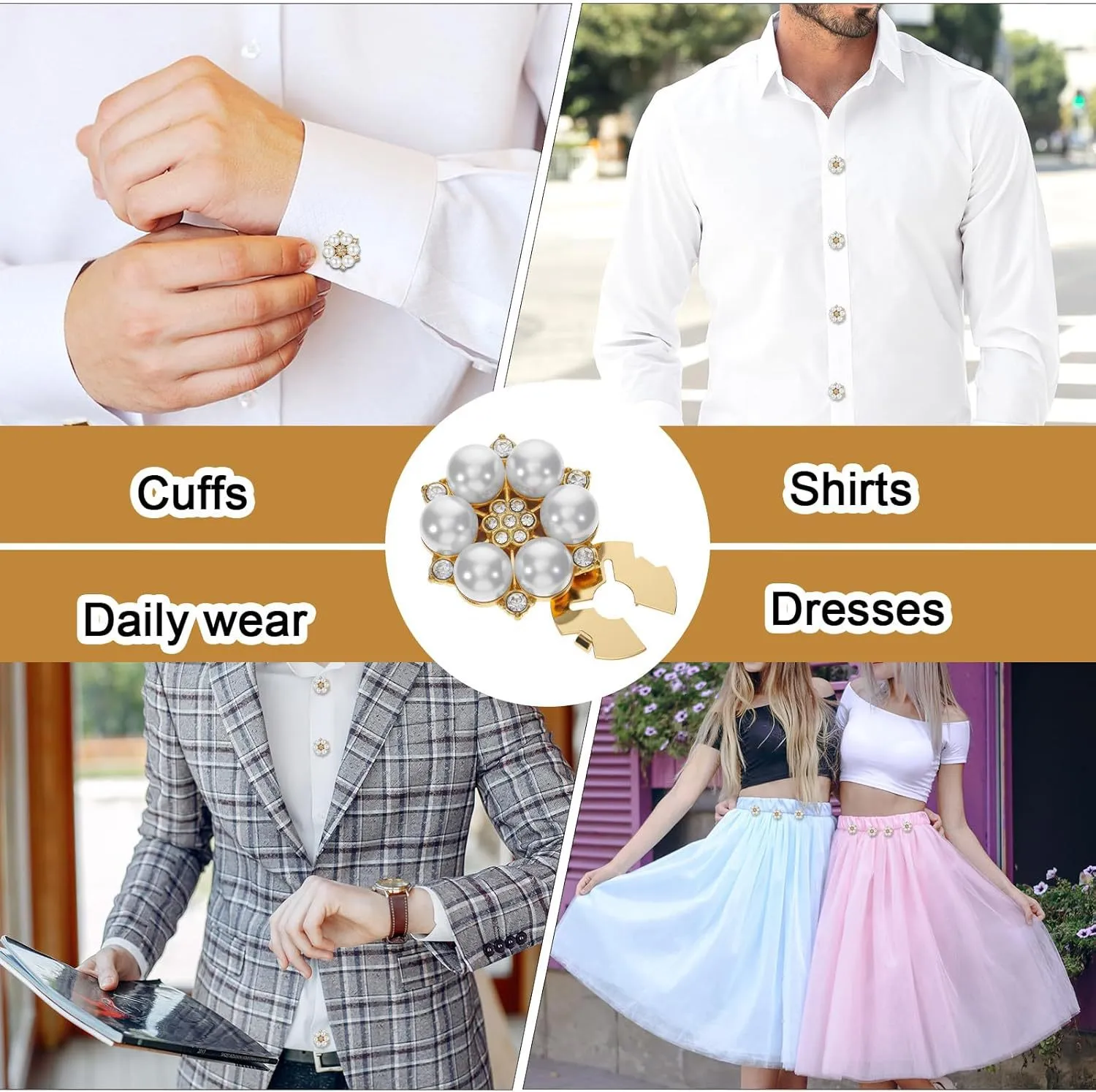 Women's Button Cover | Rhinestone Removable Shirt Button Jewelry Accessories