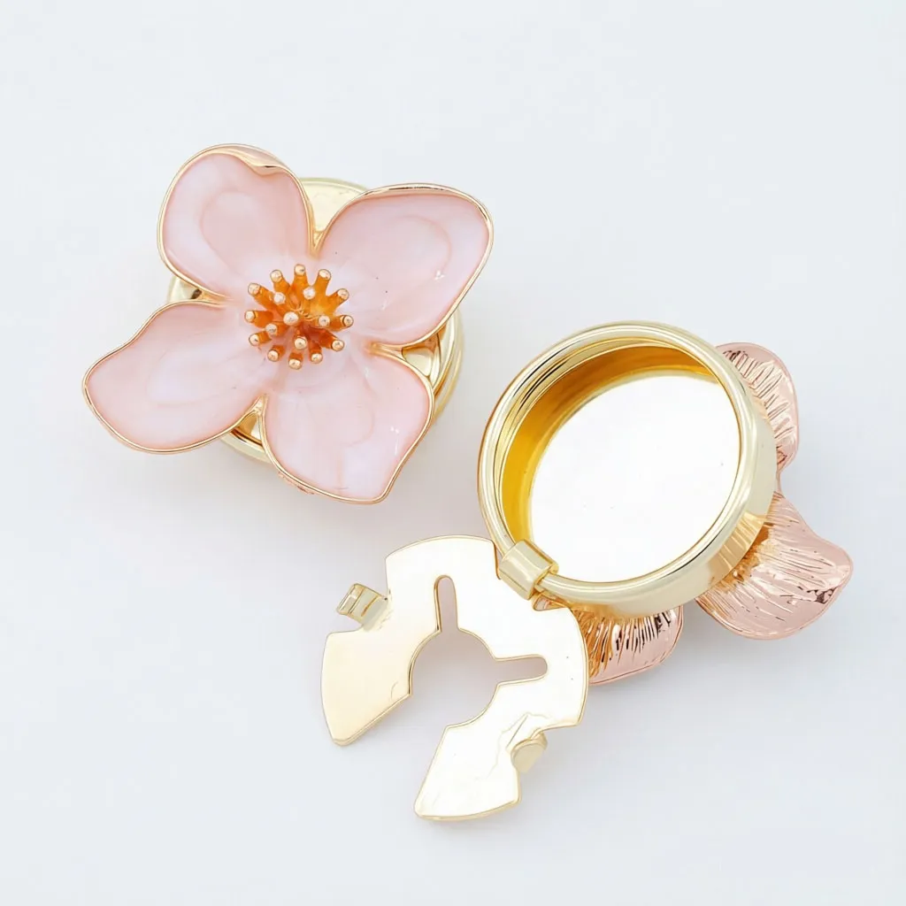 Luxury removable 4-leaves green enamel flower button cover for shirts