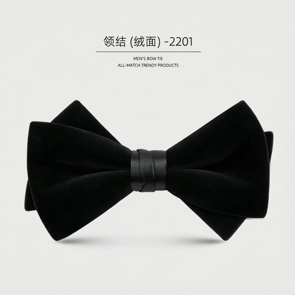 Handcrafted Elegant Wedding & Formal Wear Soft Velvet Bow Tie for Men