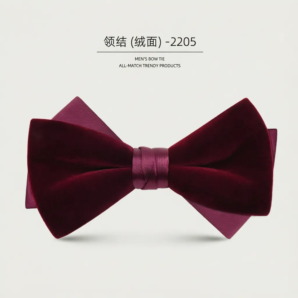 Handcrafted Elegant Wedding & Formal Wear Soft Velvet Bow Tie for Men