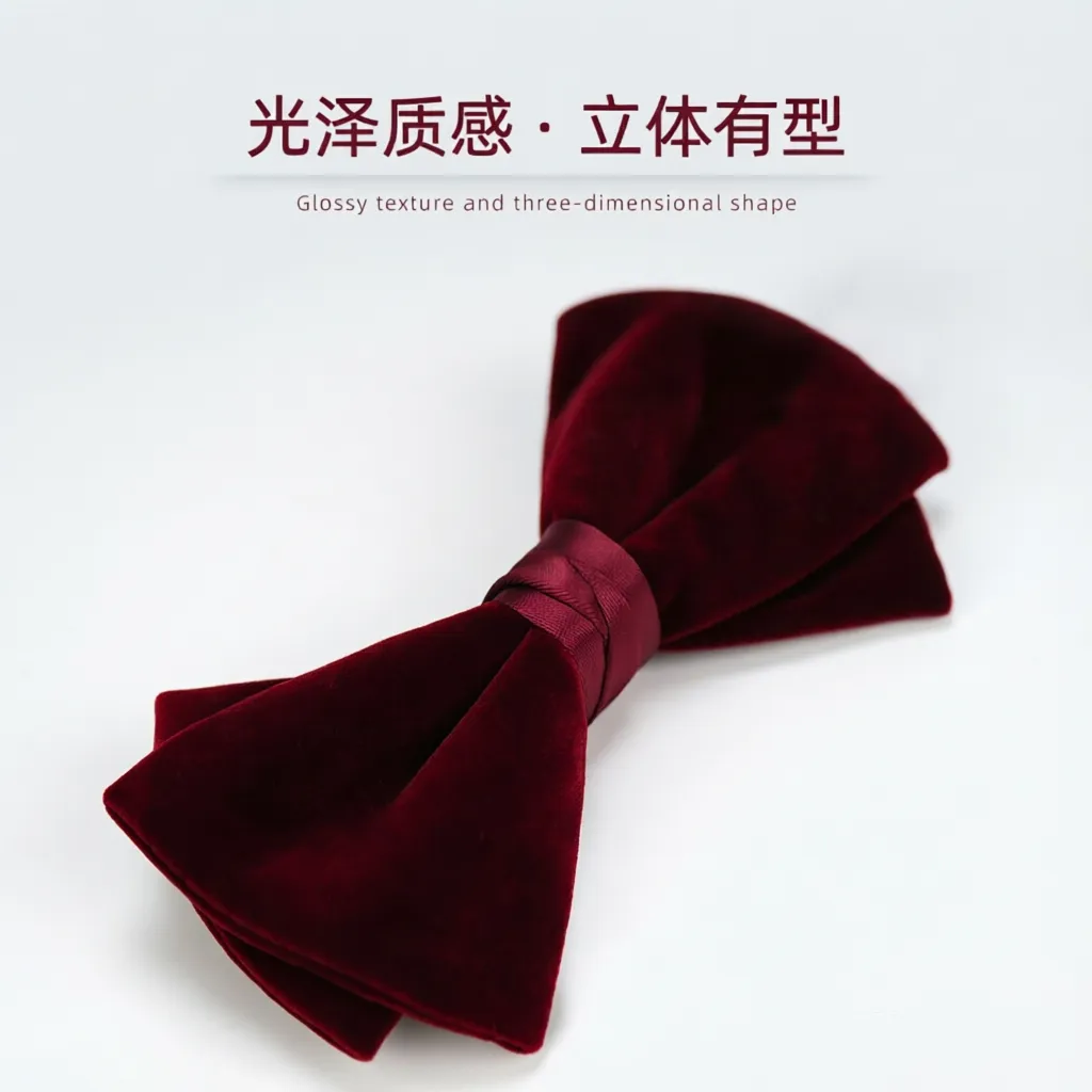 Handcrafted Elegant Wedding & Formal Wear Soft Velvet Bow Tie for Men