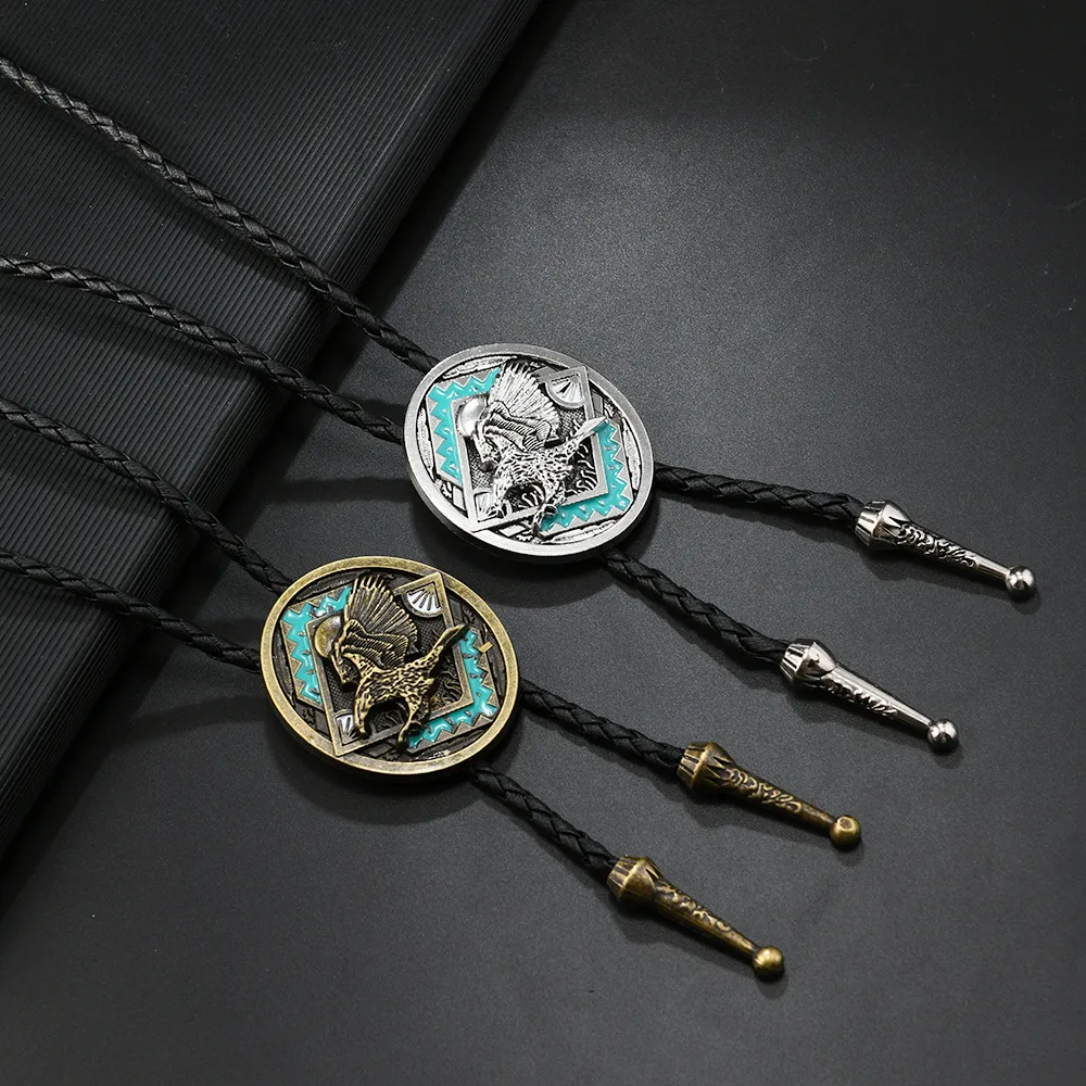 Bolo tie for Men- Unique Luminous  Eagle Animal Bolo ties Handmade