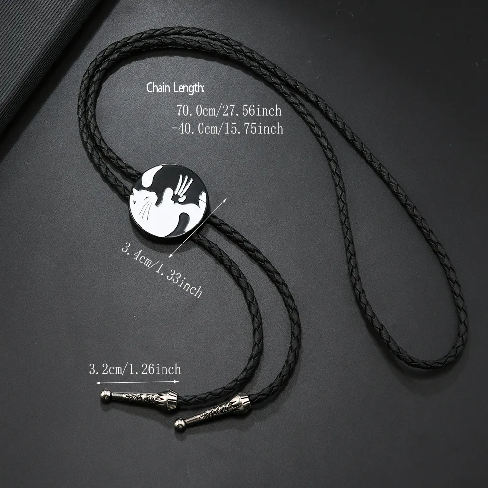 Hot sale Handmade Round Shape Western Cowboy Bola Tie Necklace
