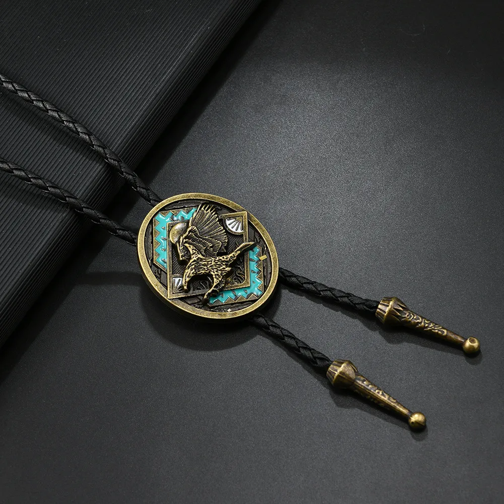 Bolo tie for Men- Unique Luminous  Eagle Animal Bolo ties Handmade