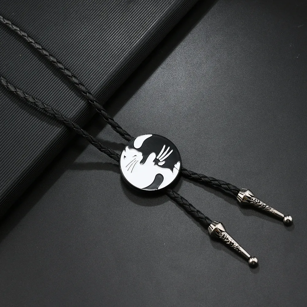 Hot sale Handmade Round Shape Western Cowboy Bola Tie Necklace