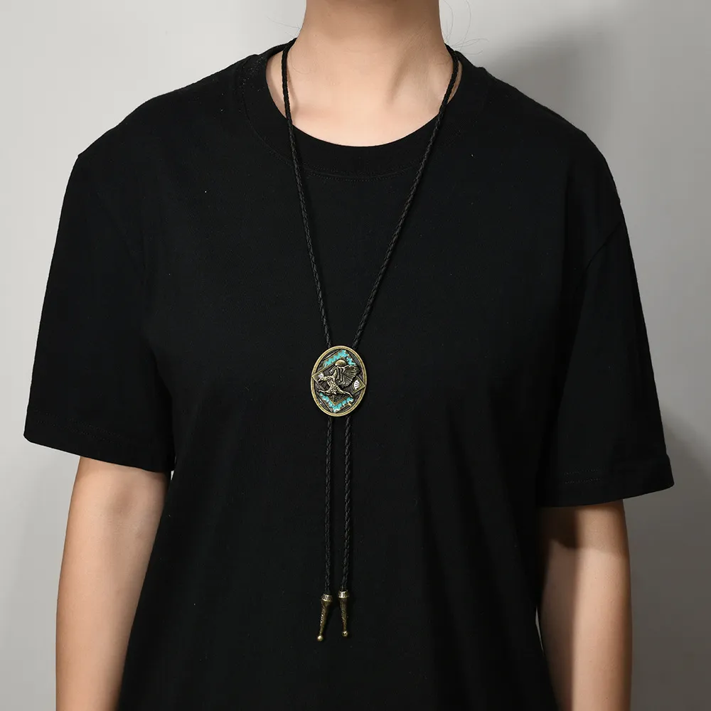 Bolo tie for Men- Unique Luminous  Eagle Animal Bolo ties Handmade