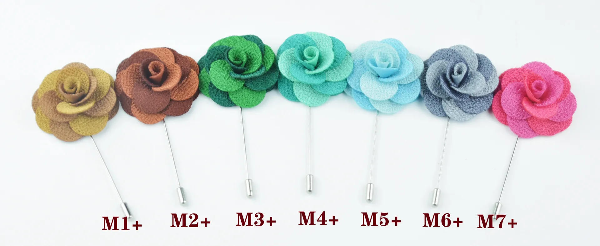 Handmade Korean Fabric Camellia Lapel Pin Insert Boutonniere Brooch for Men Women Suit Lapel Flower