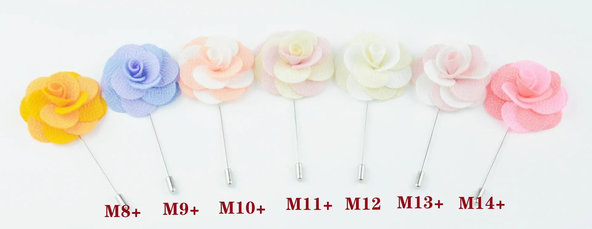 Handmade Korean Fabric Camellia Lapel Pin Insert Boutonniere Brooch for Men Women Suit Lapel Flower