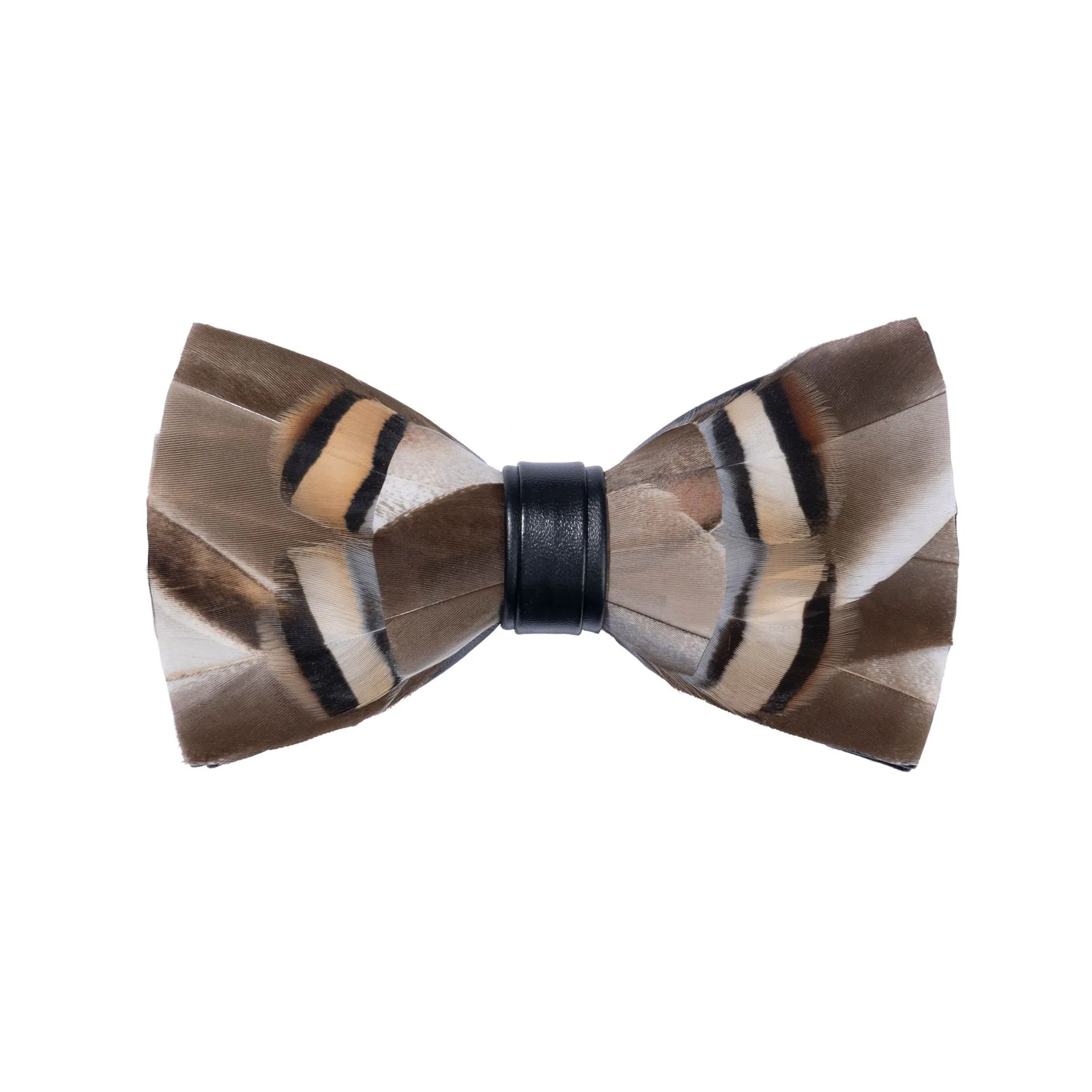 Handcrafted Feathers Bow ties and Brooches for Men Are Perfect for Weddings, Prom，Formal Partyand Refined Occasions