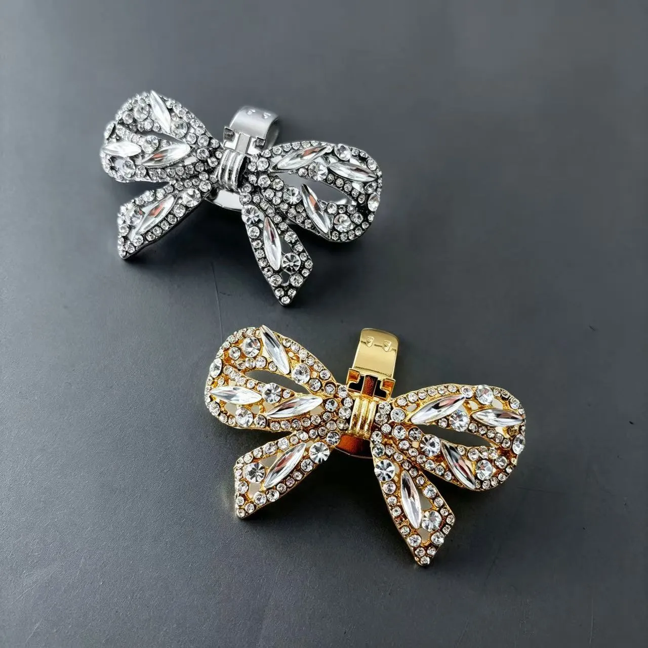 Crystal Bow Shoe Clips Removable Bling Shoe Ornaments for Women Prom Party Evening Shoes Decoration
