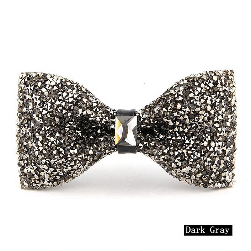 Wholesale Men Sparkling Rhinestone Bow Tie | Crystal Diamond Bow Tie for Wedding, Banquet, Prom