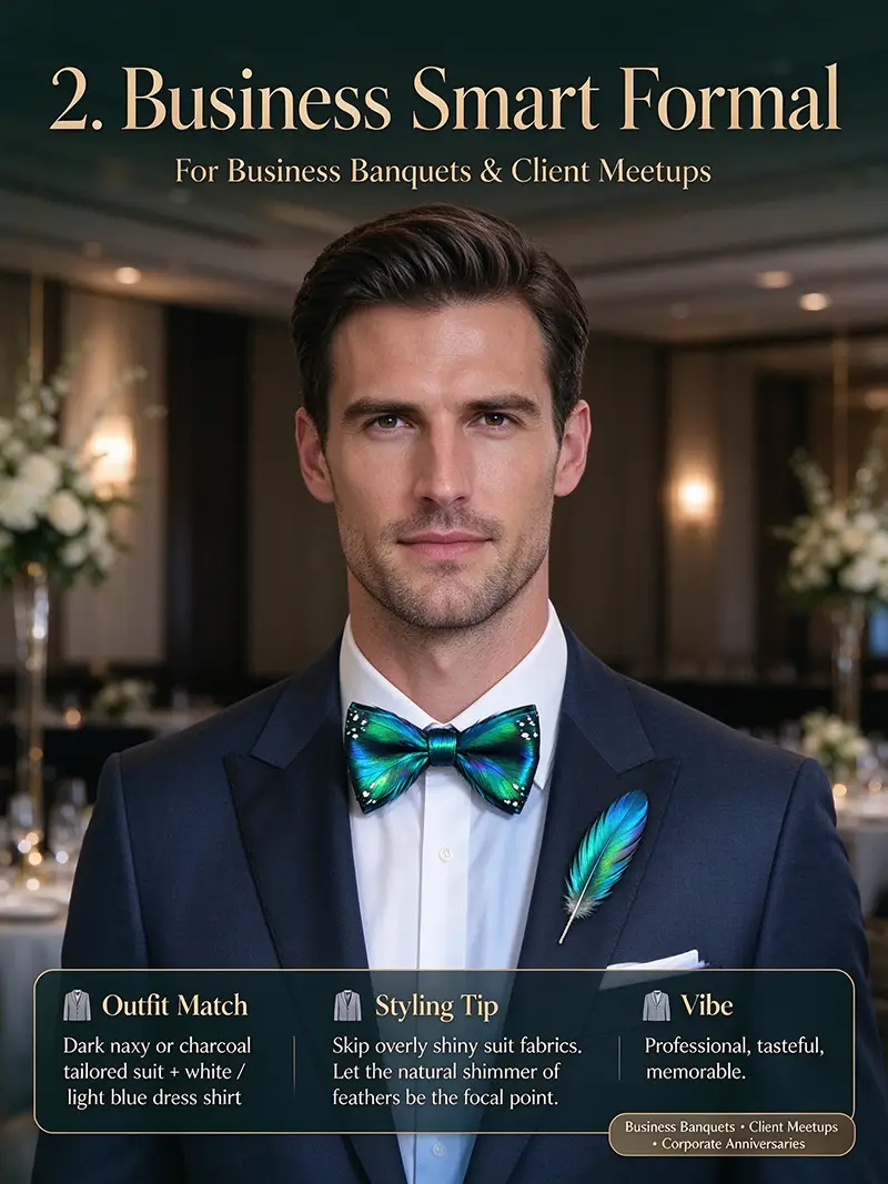 Style Guide of BESTO Feather Bow Ties