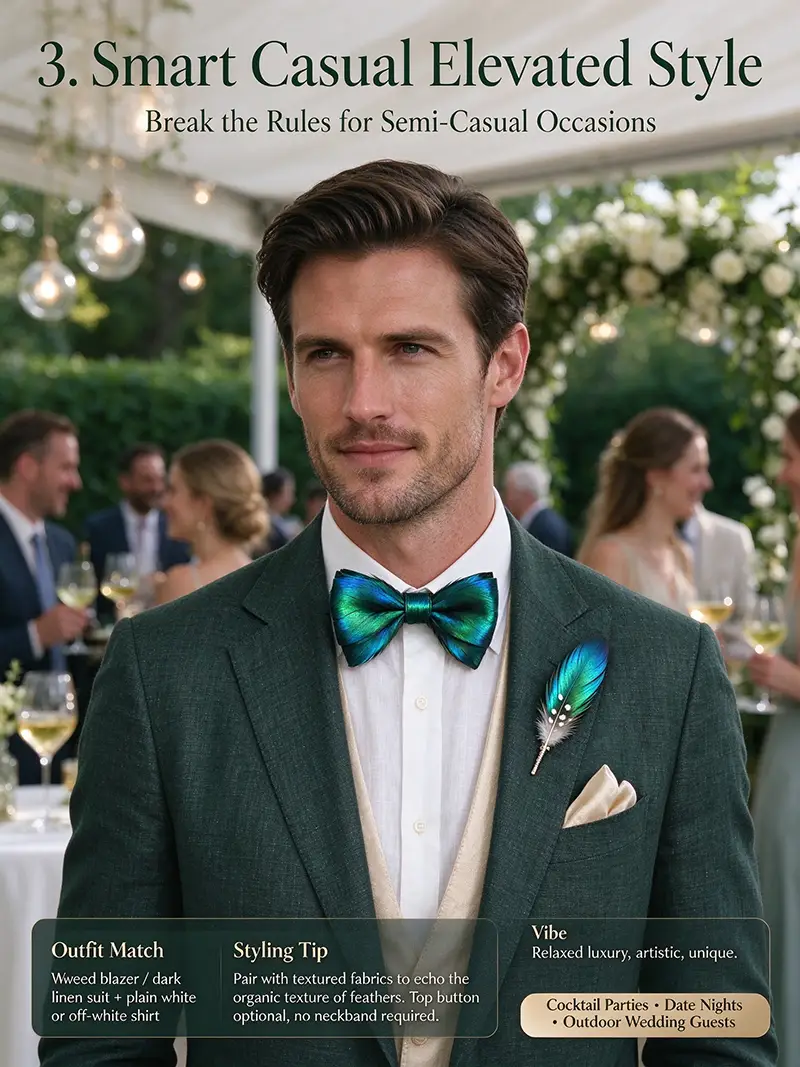 Style Guide of BESTO Feather Bow Ties