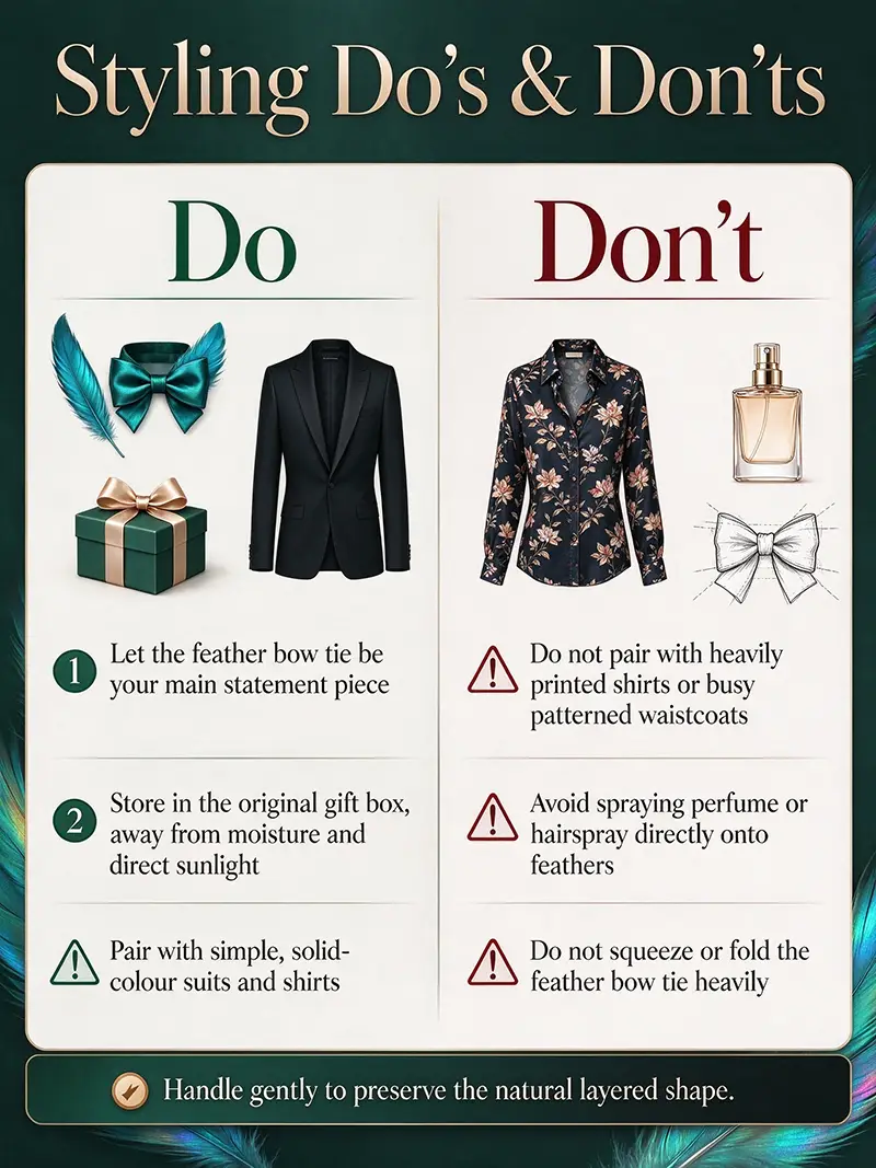 Style Guide of BESTO Feather Bow Ties
