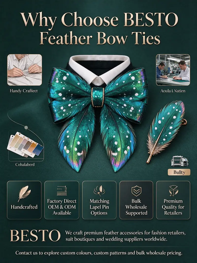 Style Guide of BESTO Feather Bow Ties