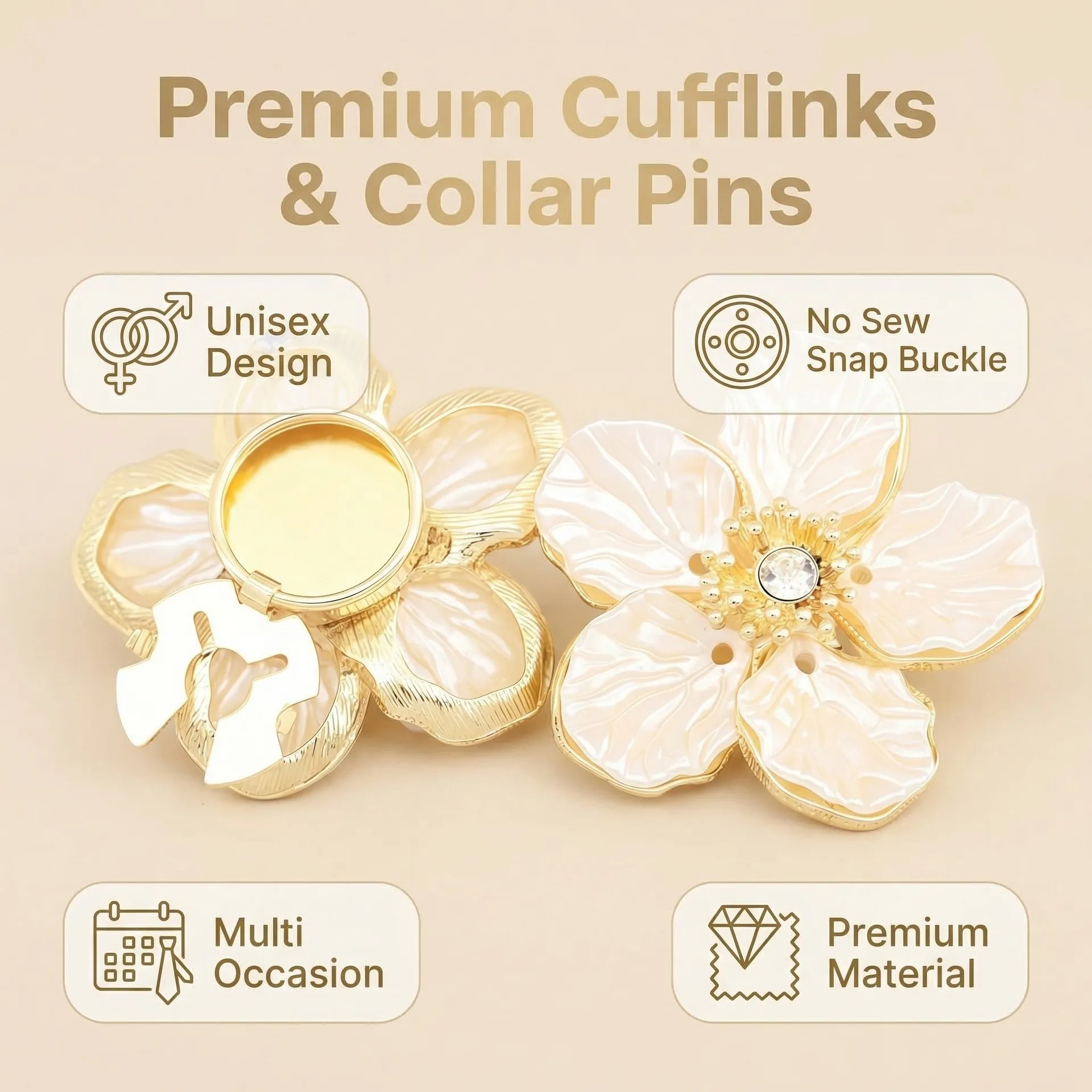 Flower Crystal Button Covers Reusable No Sew Snap On Shirt Button Accessories Daily Casual Wear